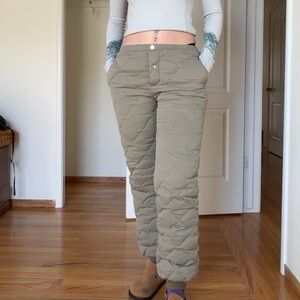 Danielle Guizio Quilted Khaki Joggers